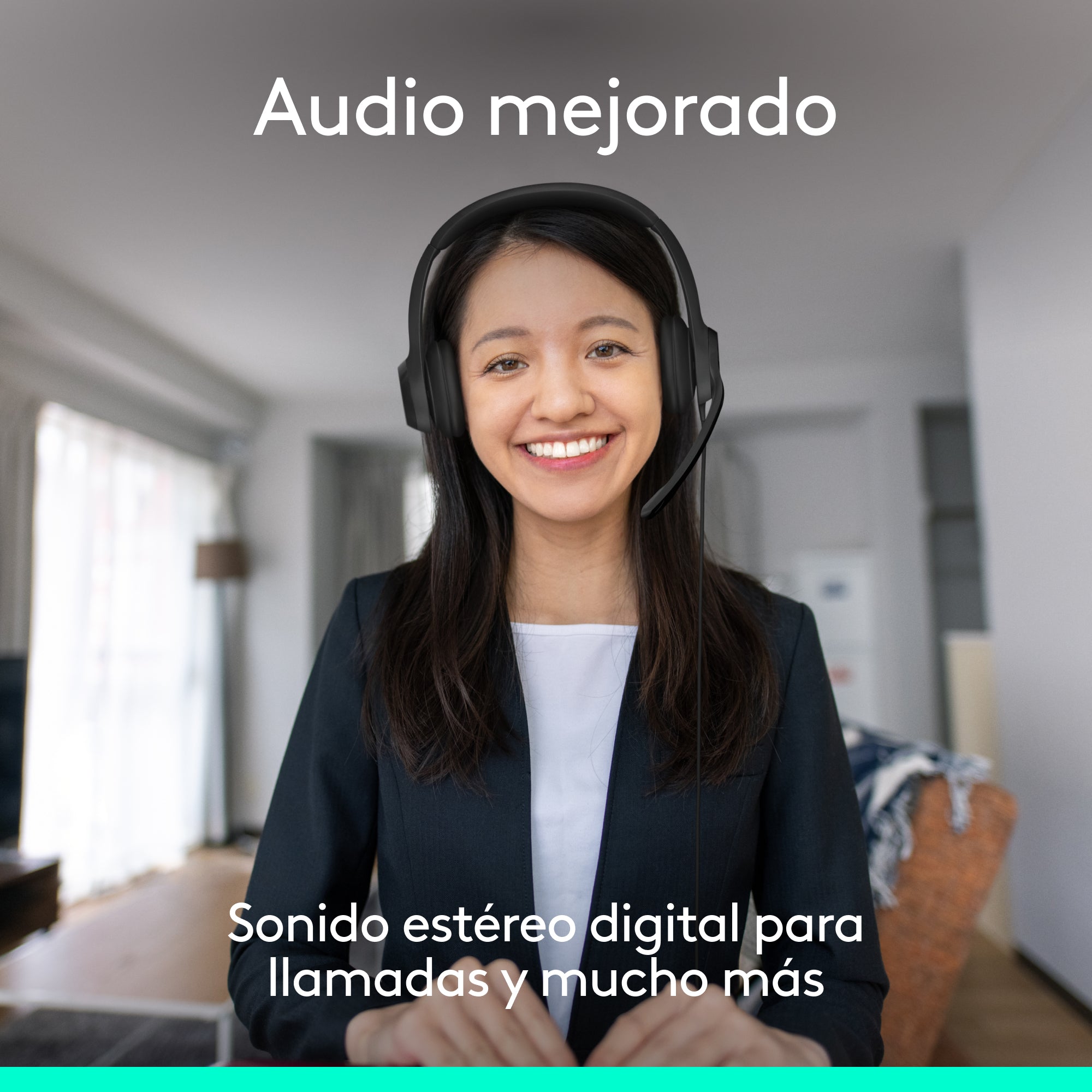 Logitech Auriculares con Cable H390 para PC/Portátil, Auriculares Estéreo con Micrófono con Supresión de Ruido, USB-C, Controles en línea, funciona con Chromebook