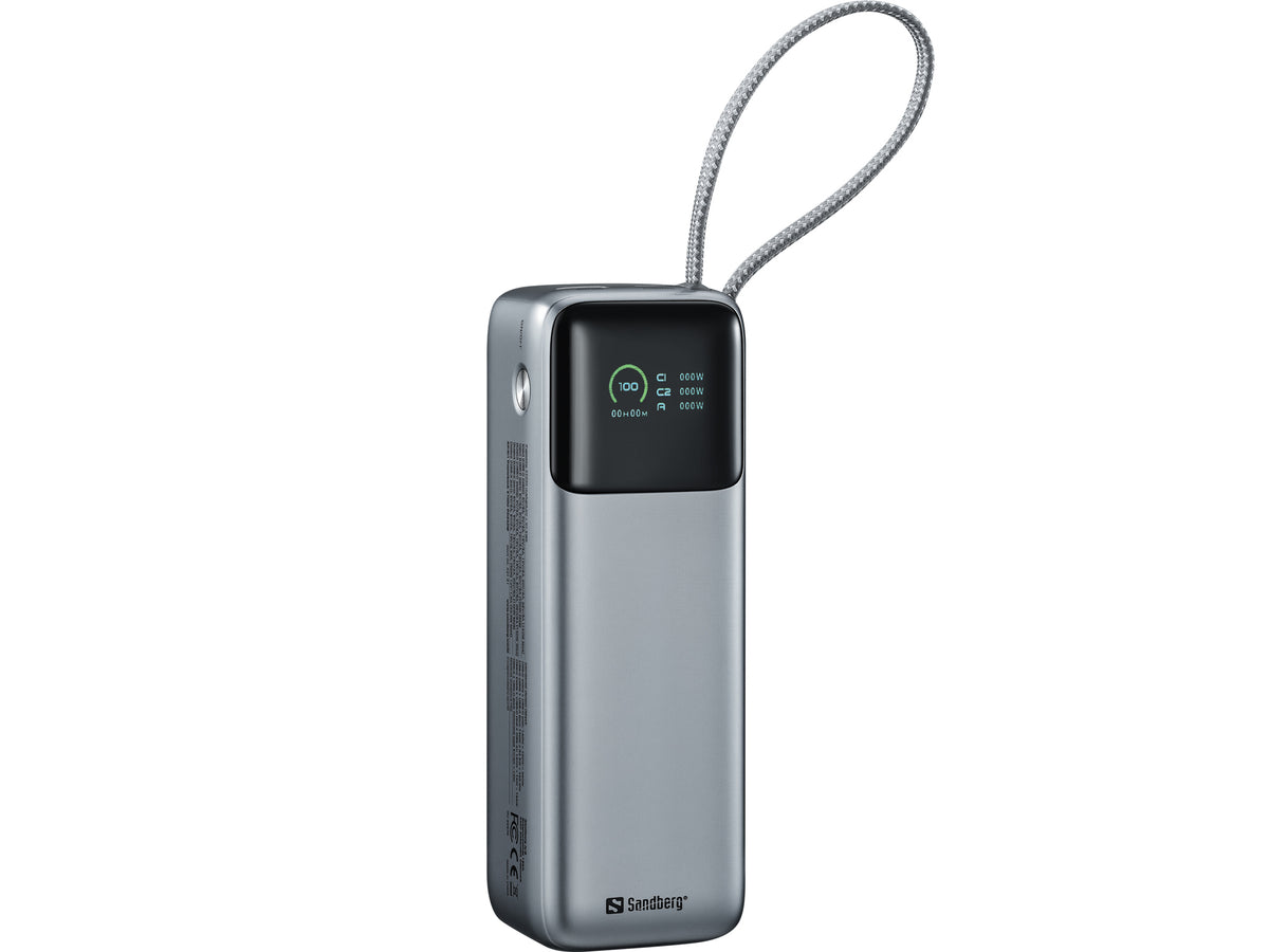 Sandberg 421-31 Powerbank 27000 mAh 240W PD, Batterie Externe LiPo, Noir et Gris