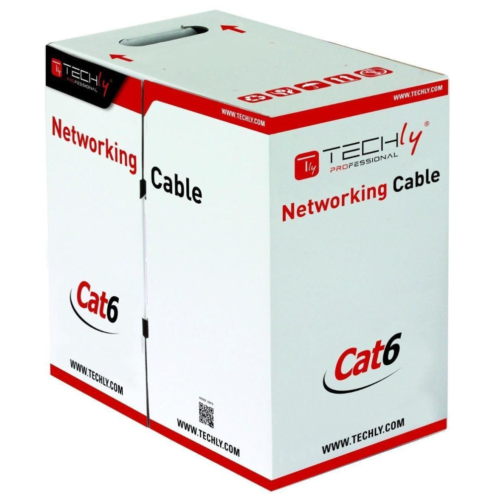 Techly ITP6-CCA-305-GY câble de réseau Gris 305 m Cat6 U/UTP (UTP)