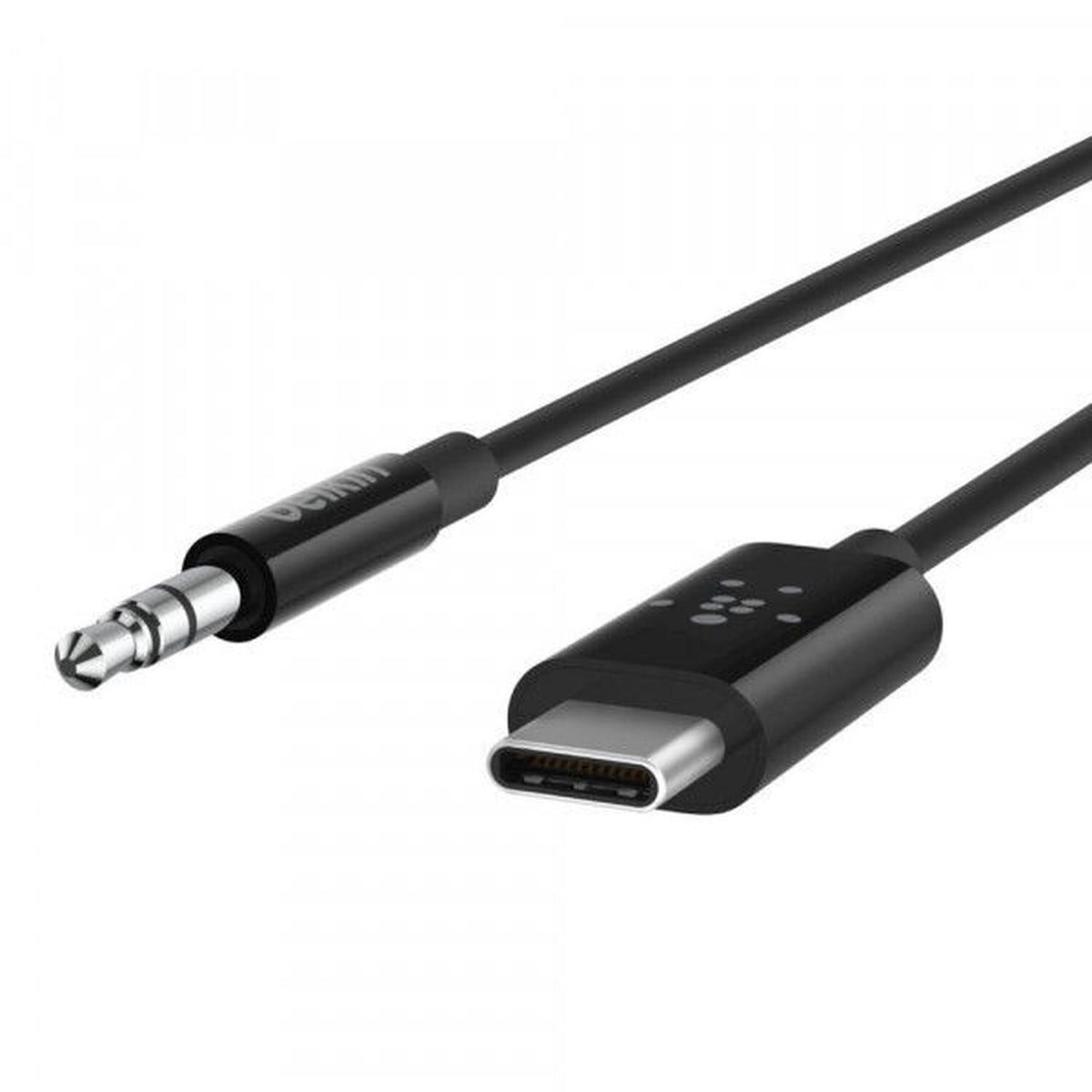 Belkin Câble audio 3.5 mm Rockstar avec connecteur USB C - F7U079BT03 - Noir