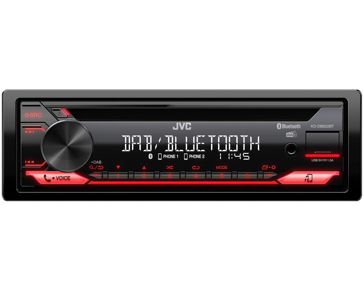 JVC KD-DB622BT récepteur multimédia de voiture Noir 200 W Bluetooth