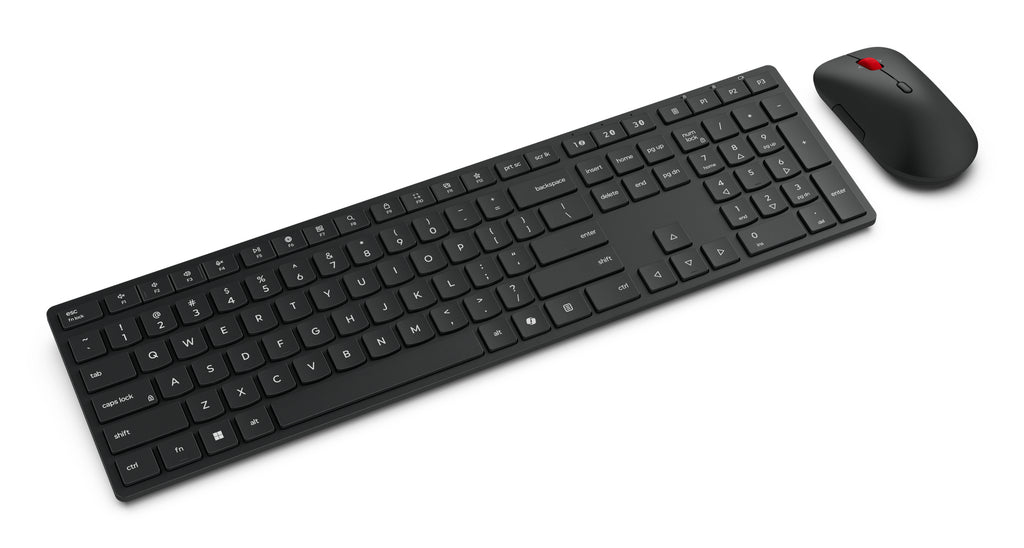 Lenovo 4X31S04814 clavier Souris incluse Bureau RF sans fil + Bluetooth Allemand Noir