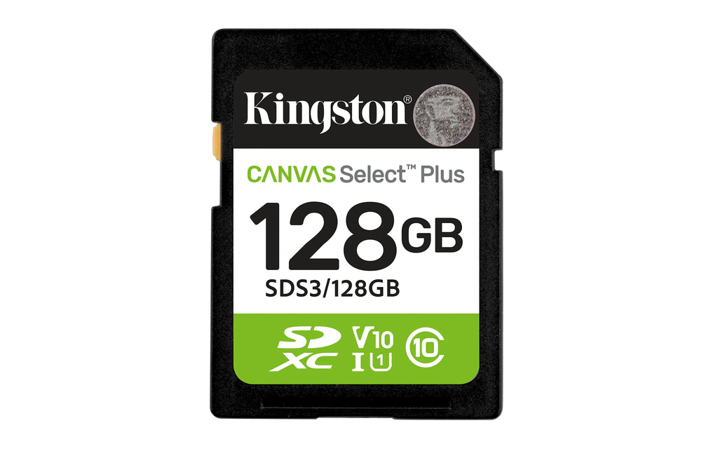Kingston Technology 128 Go SDXC Canvas Select Plus Gen3 150 Mo/s C10 UHS-I U1 V10