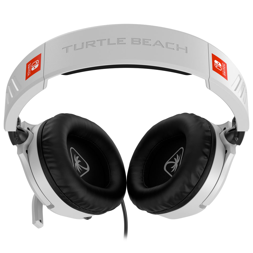 Turtle Beach Recon 70 Blanc Nintendo Casque gaming filaire licence officielle pour Nintendo Switch 2 avec Microphone à bascule, ajustable, design léger, commandes sur le casque - vue 4