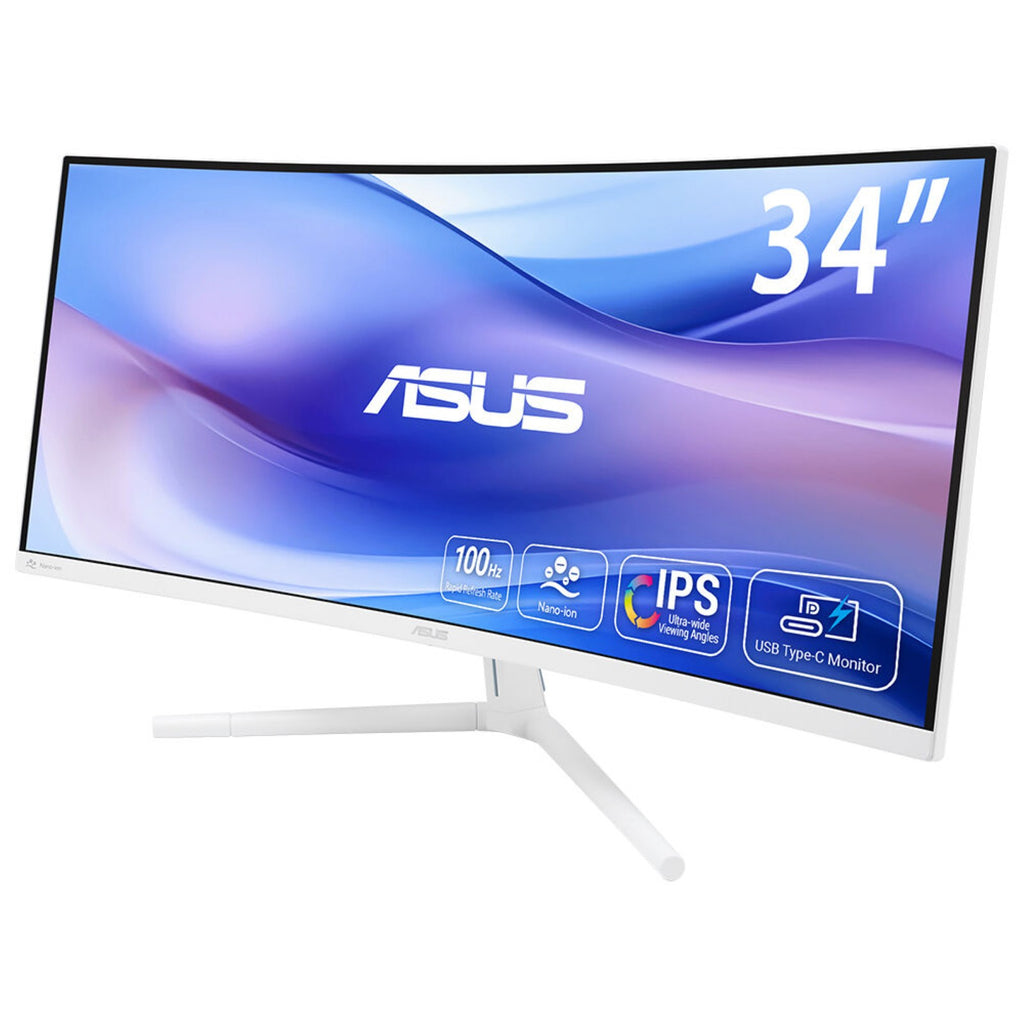 ASUS VU34WCIP-W écran plat de PC 86,4 cm (34") 3440 x 1440 pixels Wide Quad HD Blanc