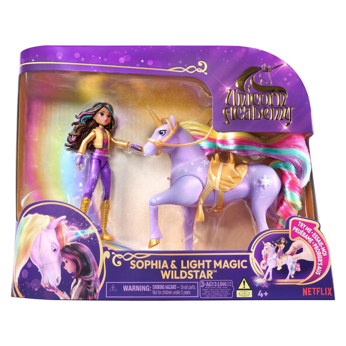 Spin Master Unicorn Academy Sophia et Wilstar Magic Light
