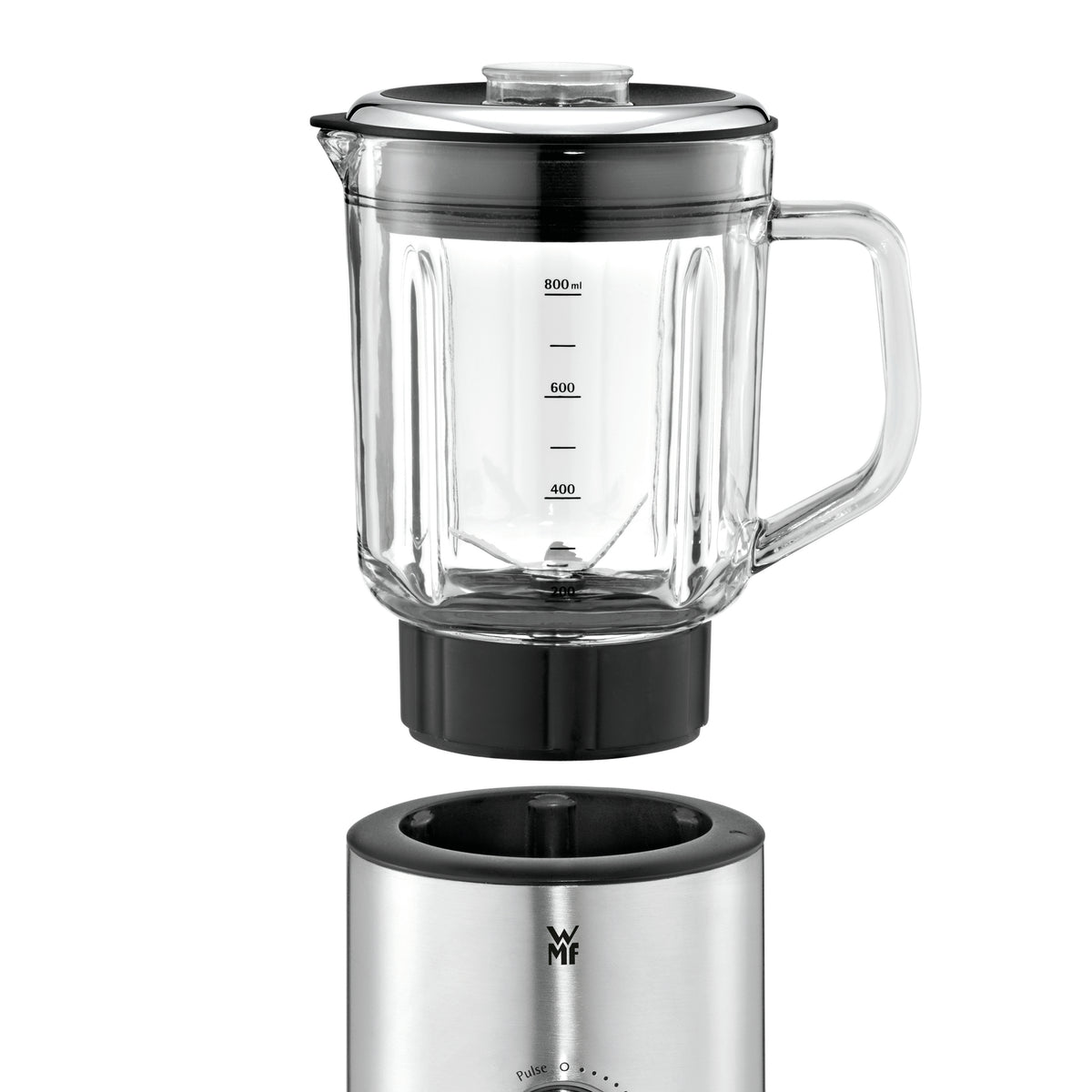 WMF KITCHENminis Mélangeur de Table 0,8 L, 400 W, Noir et Acier Inoxydable
