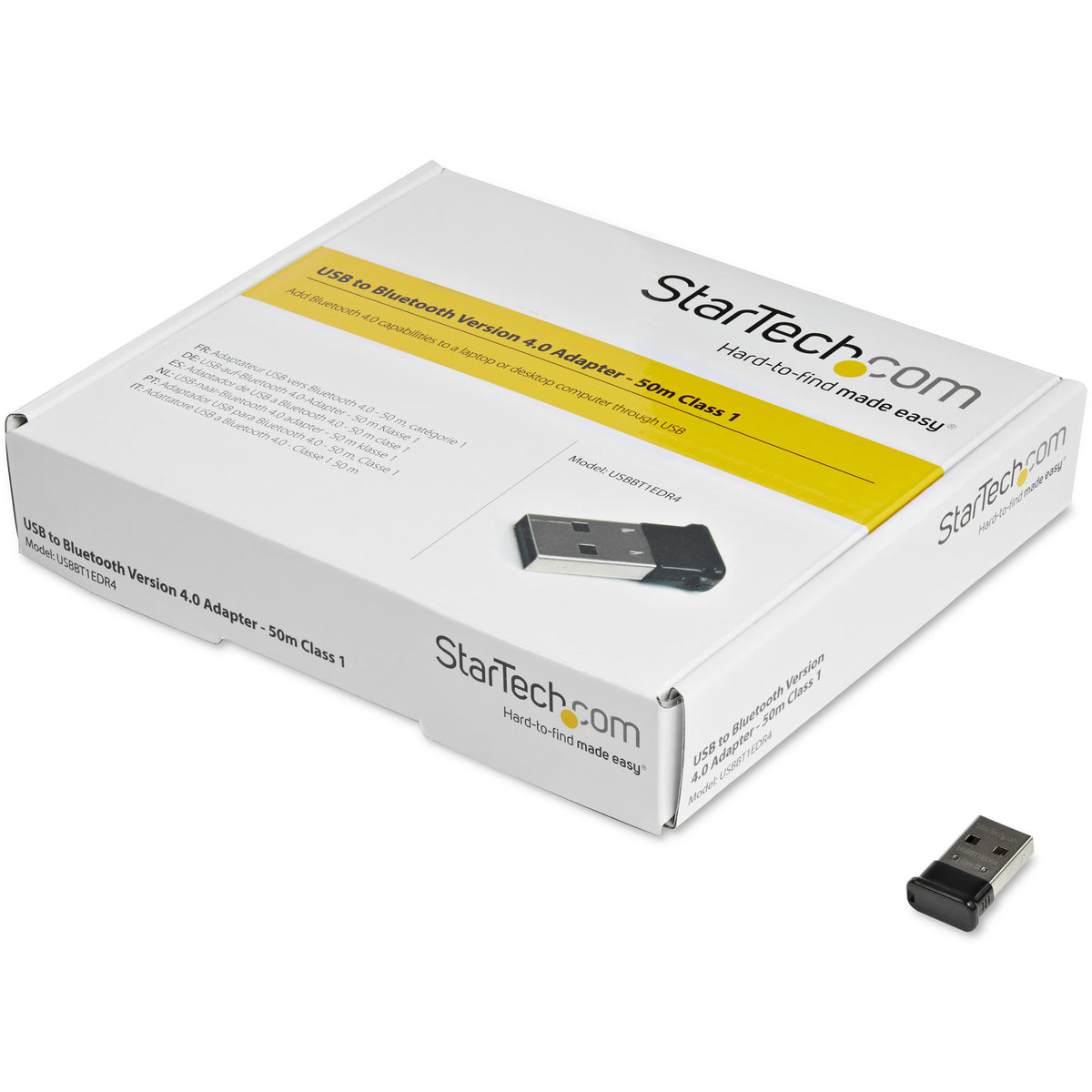 StarTech.com Adaptateur USB Bluetooth 4.0 Mini Dongle Sans Fil EDR Classe 1 - 50m