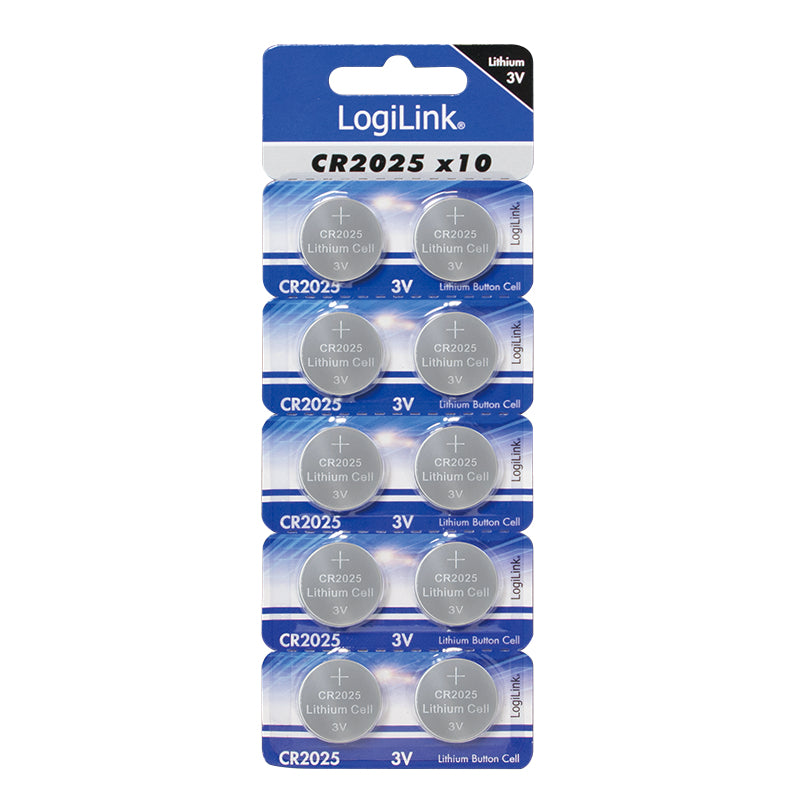LogiLink CR2025B10 pile domestique Batterie à usage unique CR2025 Lithium - vue 2