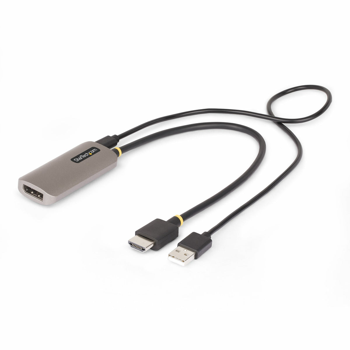 StarTech.com Adaptateur HDMI vers DisplayPort 30cm, 8K 60Hz, Convertisseur Actif HDMI 2.1 vers DP 1.4, Alimenté par USB