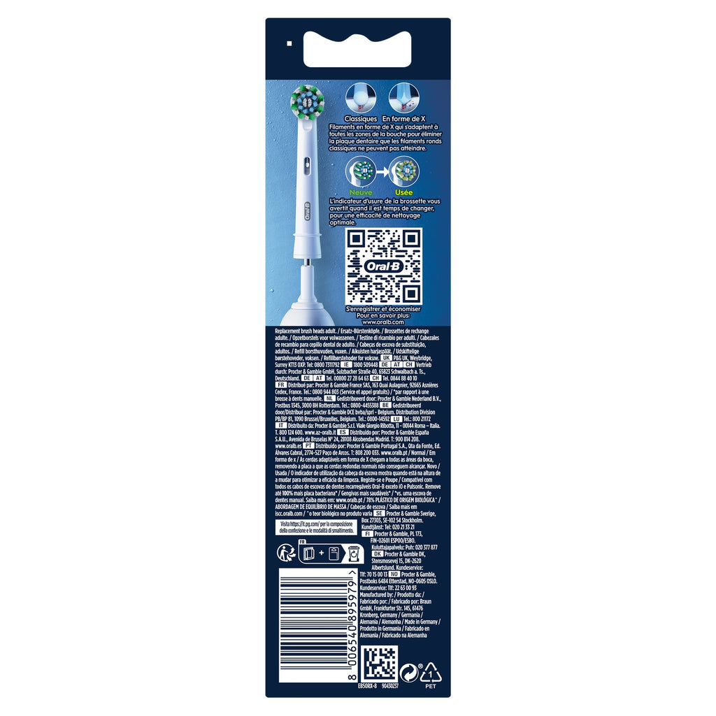 Oral B Brossette dentaire Cross action x8 X-filaments