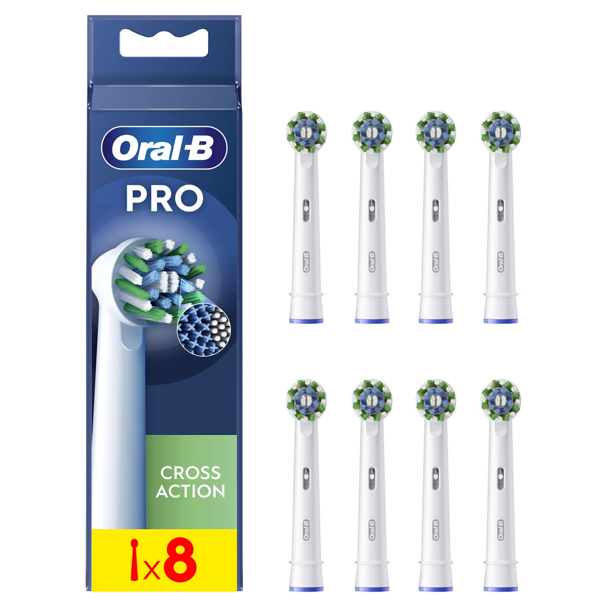Oral B Brossette dentaire Cross action x8 X-filaments