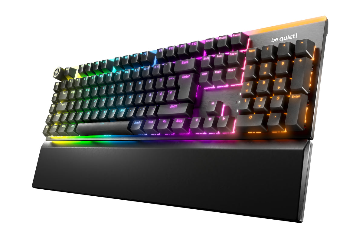 be quiet! Light Mount Silent Linear DE ISO clavier Gaming USB QWERTZ Allemand Noir