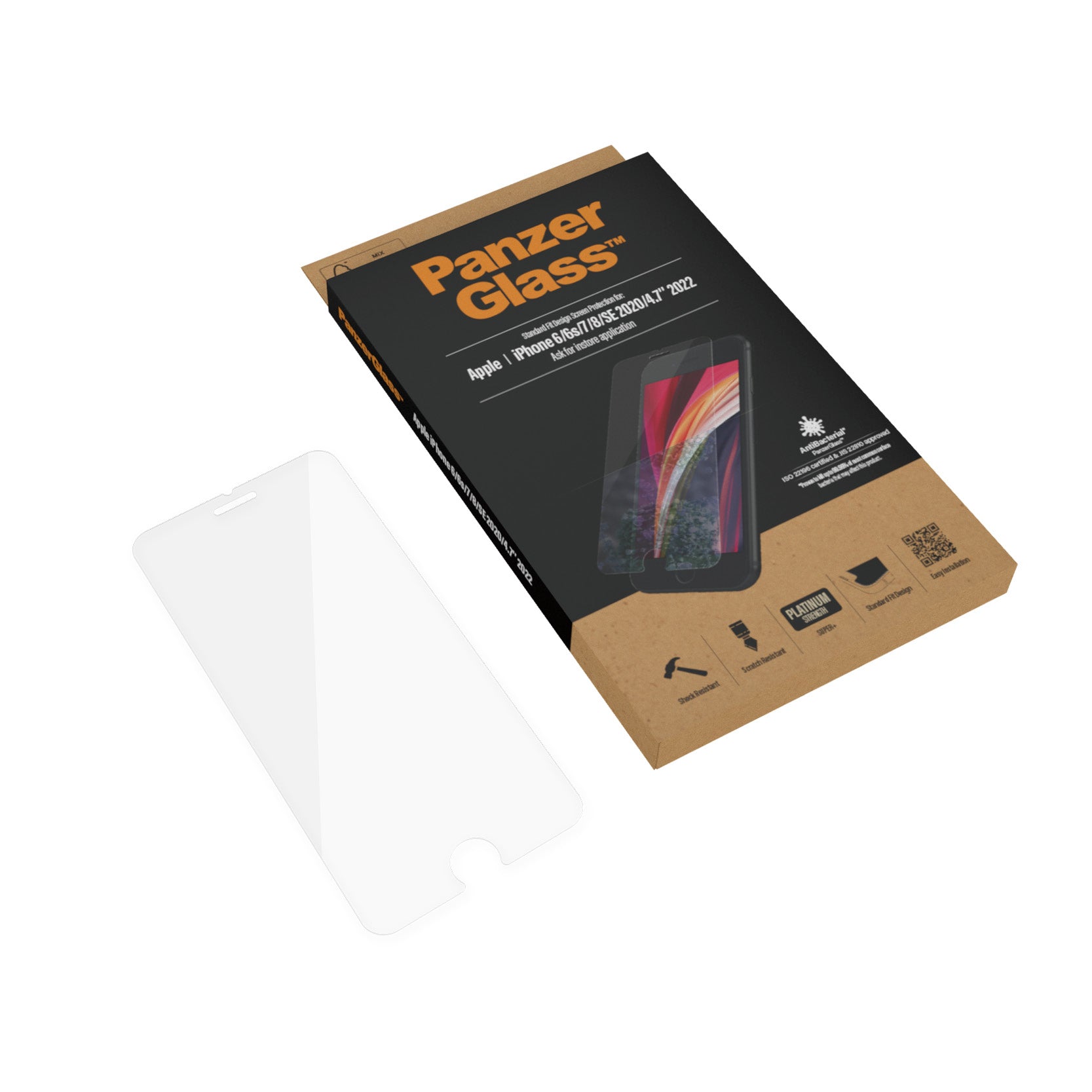 PanzerGlass ® Screen Protector iPhone 8 | 7 | 6s | 6 | SE (2020/2022) | Standard Fit Protection d'écran transparent Apple 1 pièce(s)