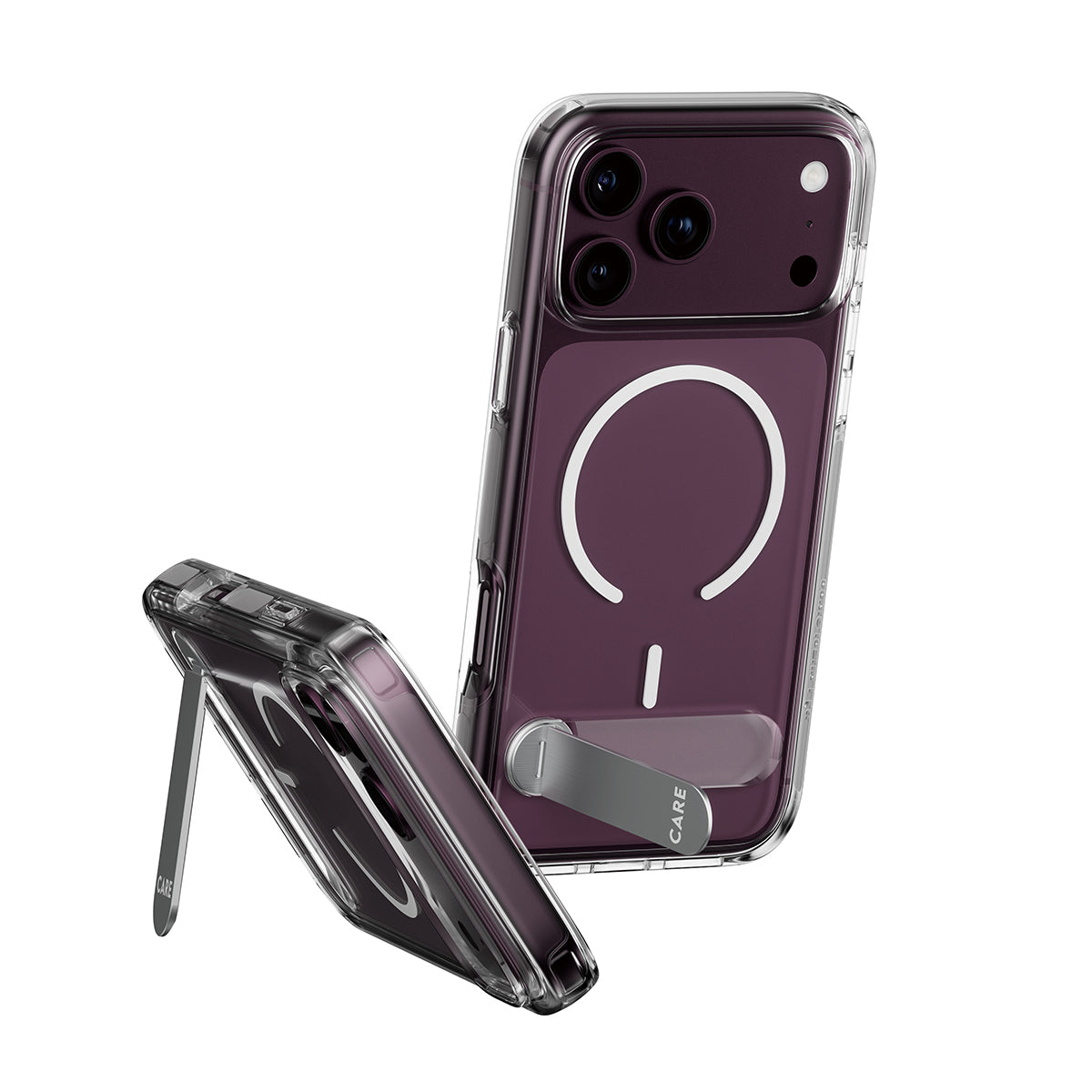 PanzerGlass CARE™ by ® Kickstand Case Transparent w. White MagSafe iPhone 2026 Pro Max | 17 Pro Max coque de protection 