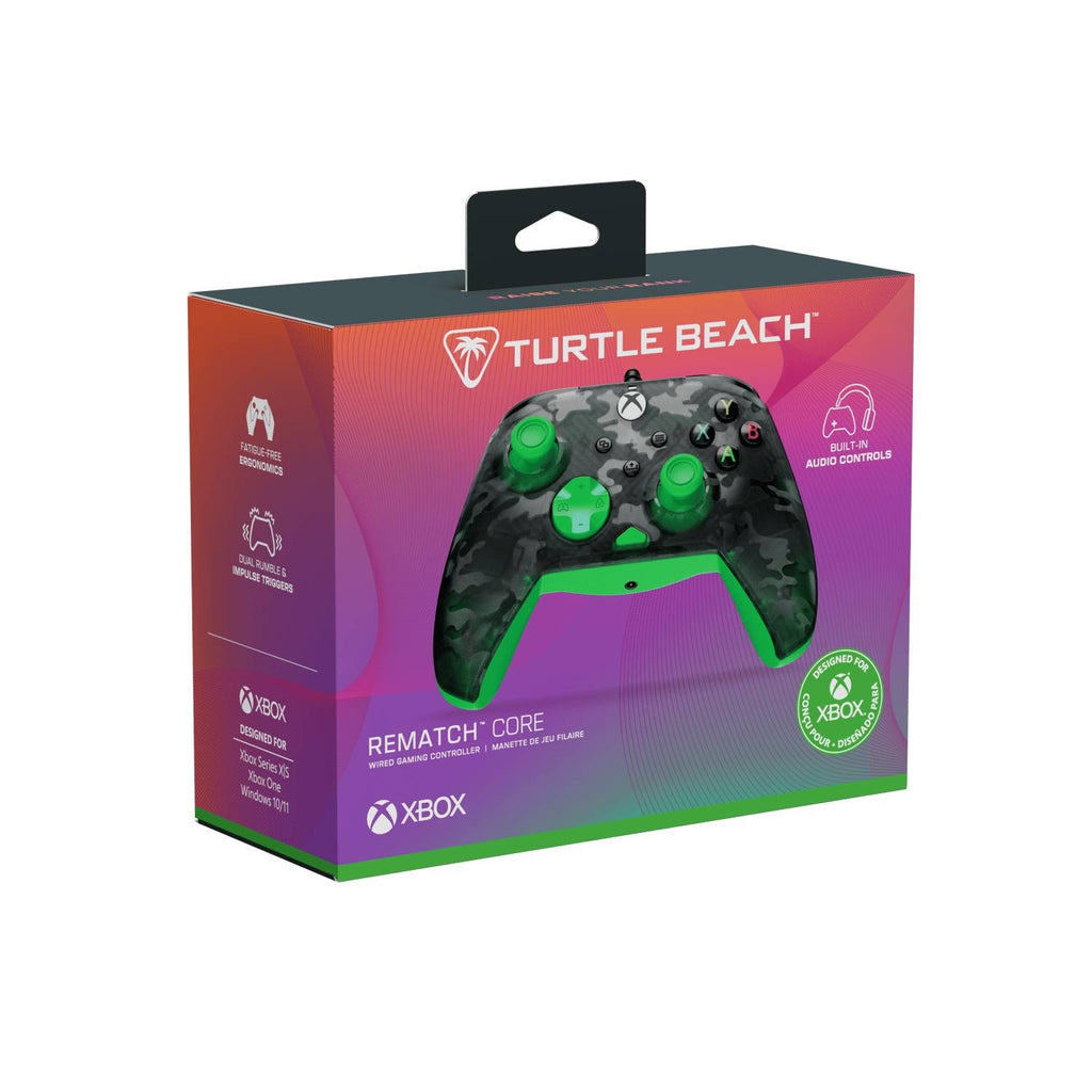 Turtle Beach Manette filaire Rematch Core Black Camo/Green pour Xbox