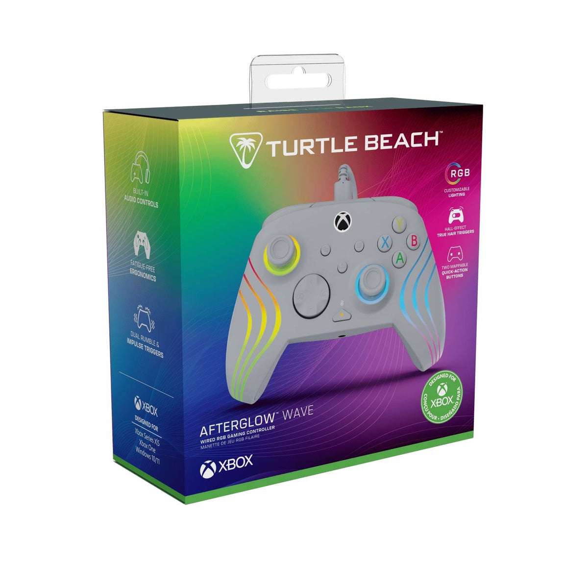 Turtle Beach Manette filaire Afterglow Wave gris pour Xbox