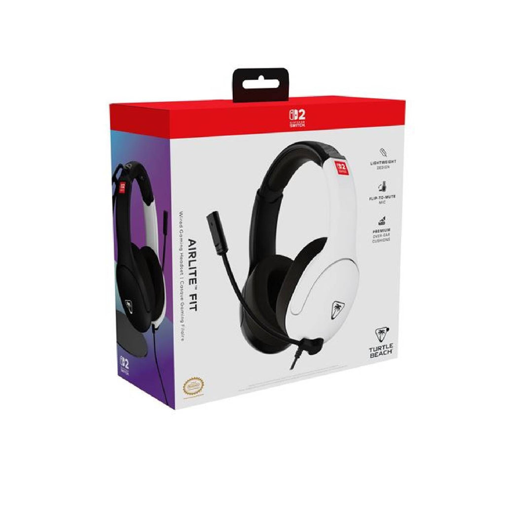 Turtle Beach Casque filaire Airlite Fit blanc et noir pour Switch 2