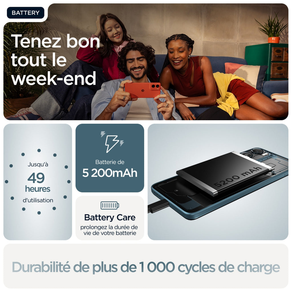 Motorola Smartphone Moto g06 64 Go Bleu