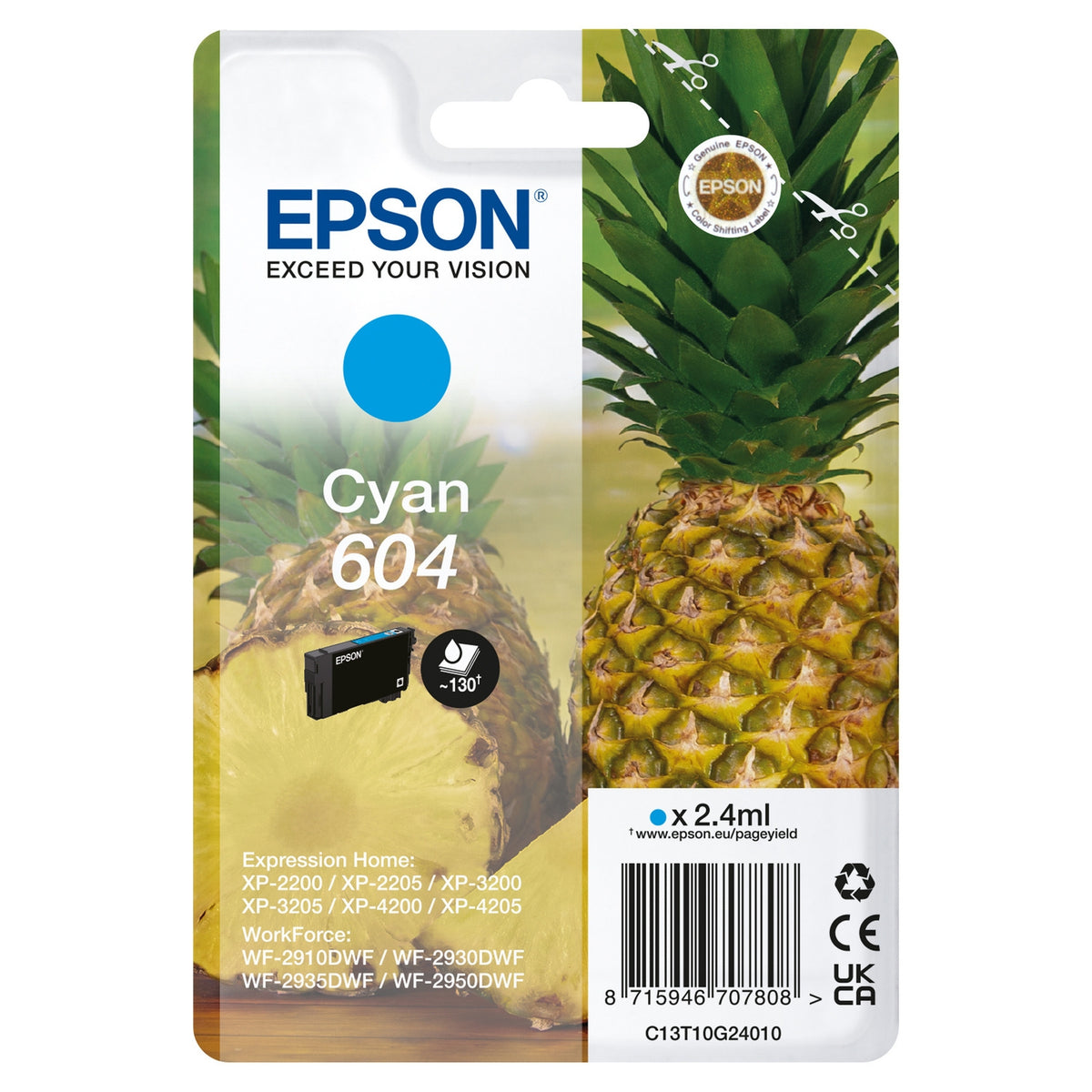 Epson Cartouche d'encre d'origine cyan 604