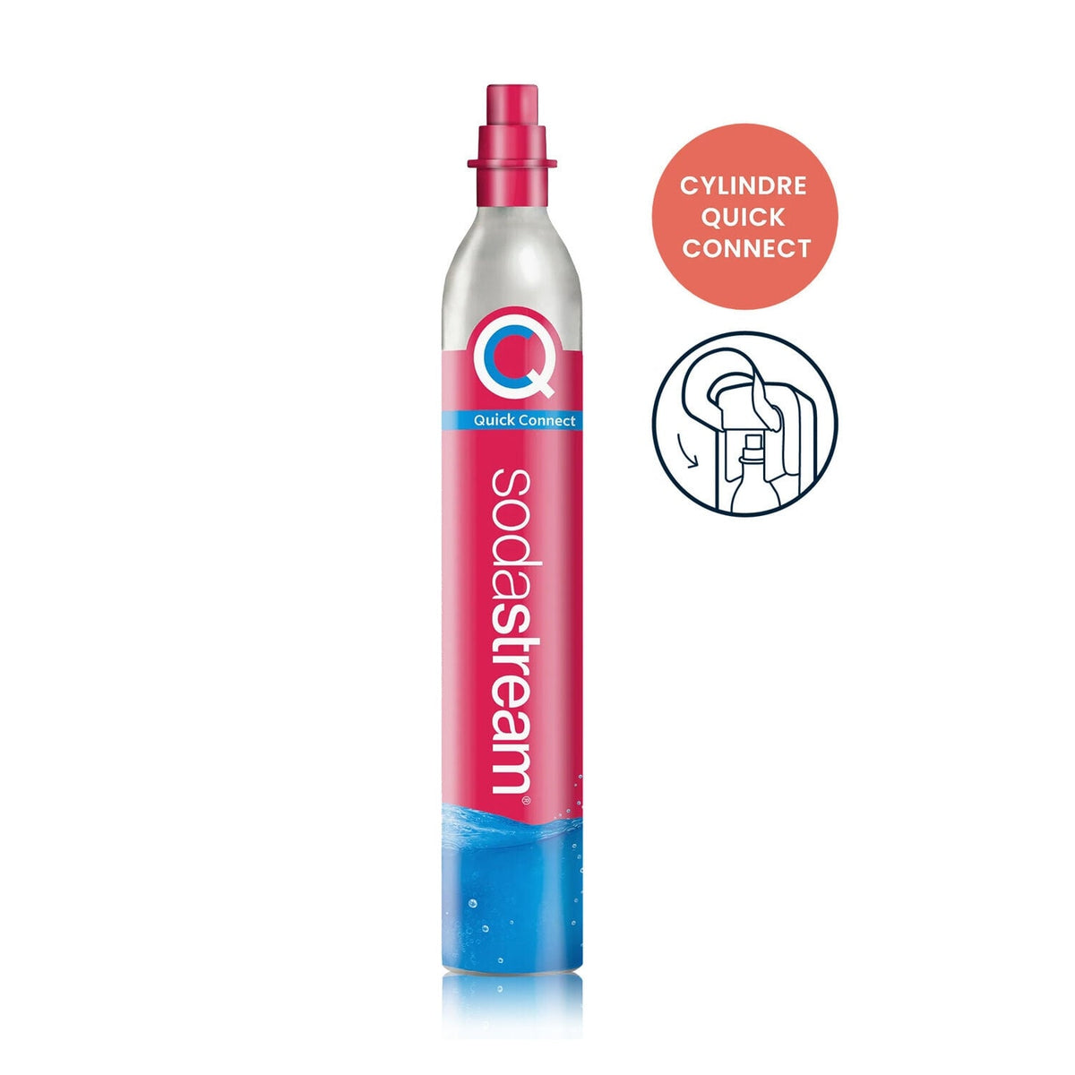 Sodastream Recharge de gaz d'échange 60L Quick Conncect à clipser