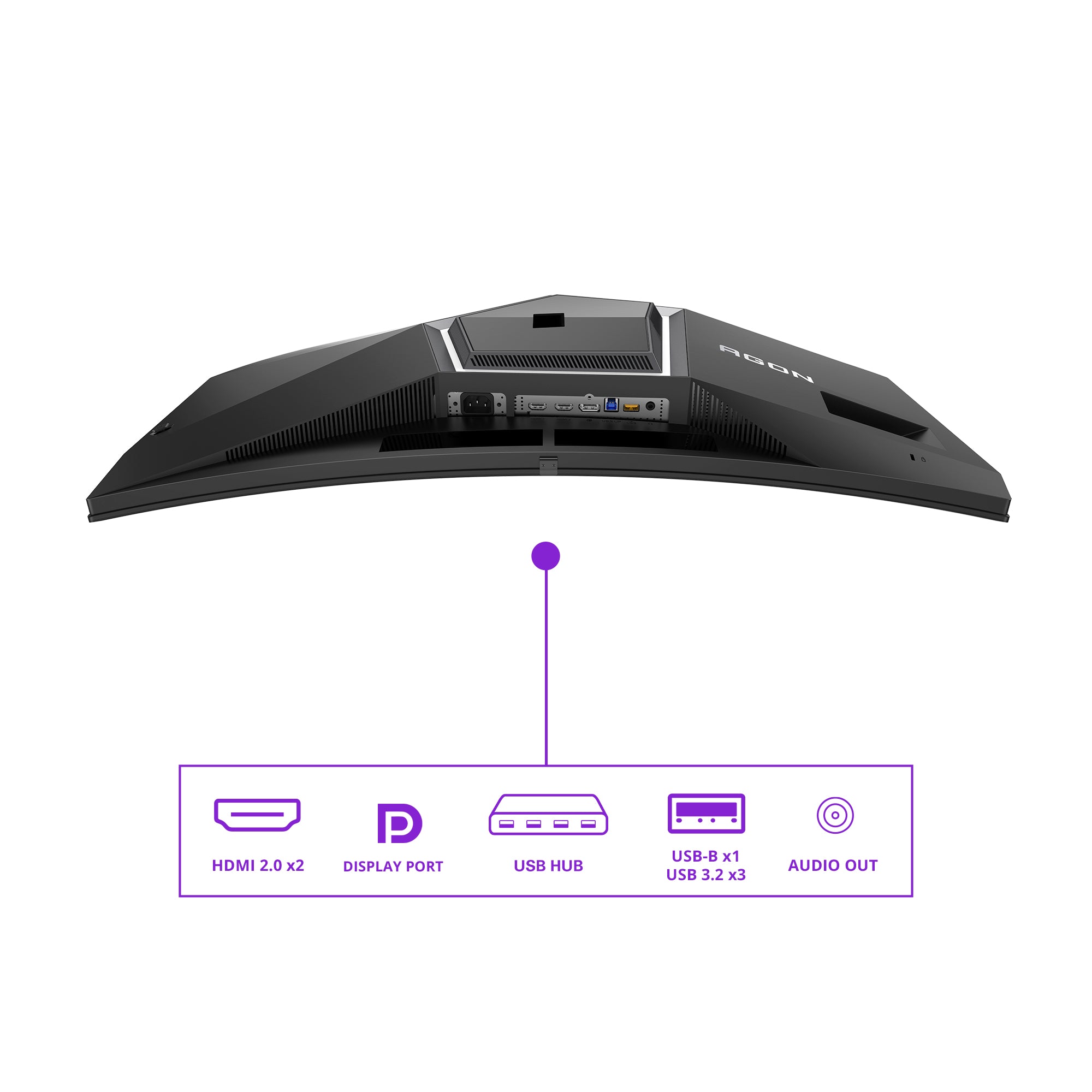 AOC AGON PRO AG346UCD écran plat de PC 86,4 cm (34") 3440 x 1440 pixels Wide Quad HD QD-OLED Noir, Gris