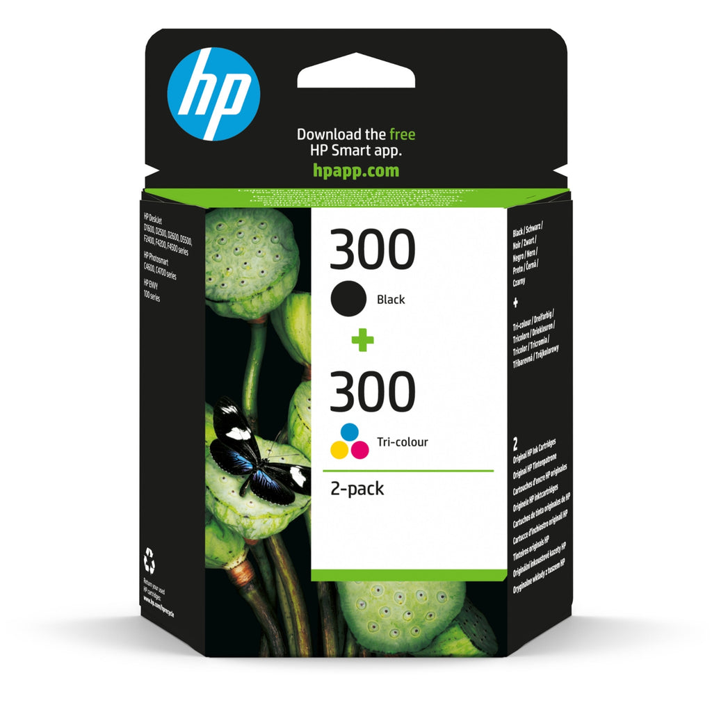 HP Pack de cartouches d'encre d'origine noir + 3 couleurs 300