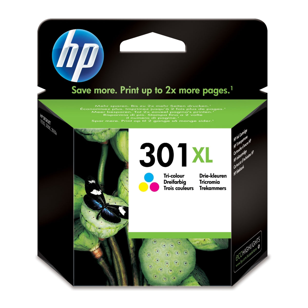 HP Cartouche d'encre d'origine 3 couleurs 301 XL