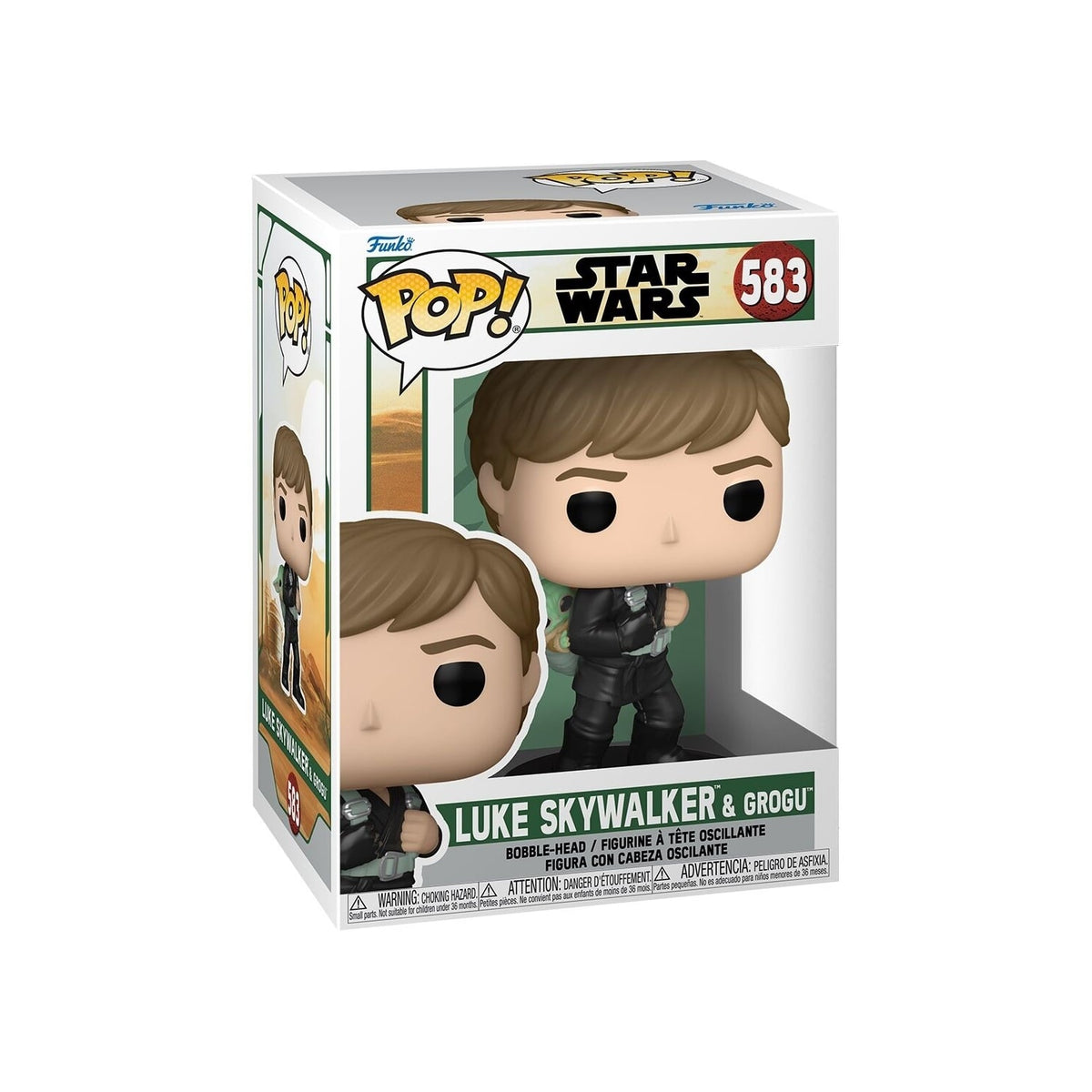 Funko Figurine POP! Star Wars - Luke Skywalker et Grogu - N°583
