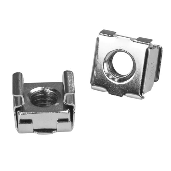 StarTech.com Kit de Fixation M6, 100 Vis de 12mm, Écrous Cage à Trou Carré et Outil de Montage, Argent