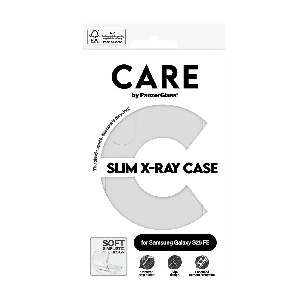 PanzerGlass CARE™ by ® X-Ray Case Samsung Galaxy S25 FE 5G coque de protection pour téléphones portables Housse Transparent