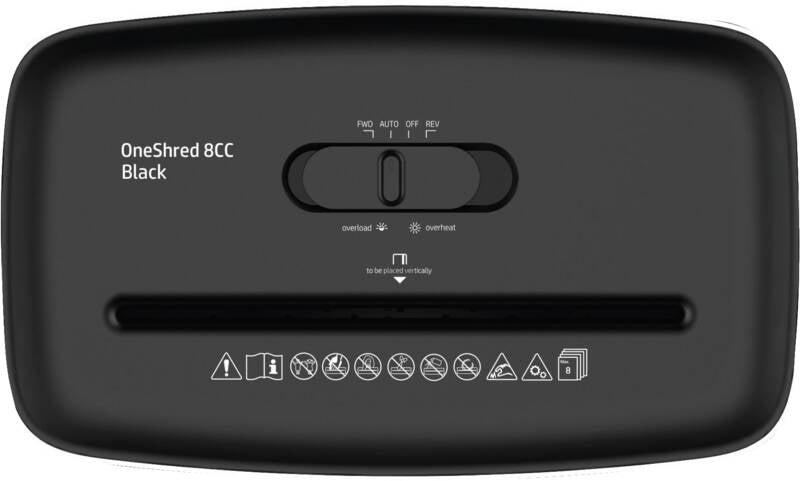 HP OneShred 8CC destructeur de papier Découpage en particules 68 dB 22 cm Noir