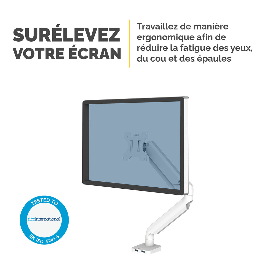 Fellowes Platinum Series Bras porte-écran simple - Blanc - vue 2