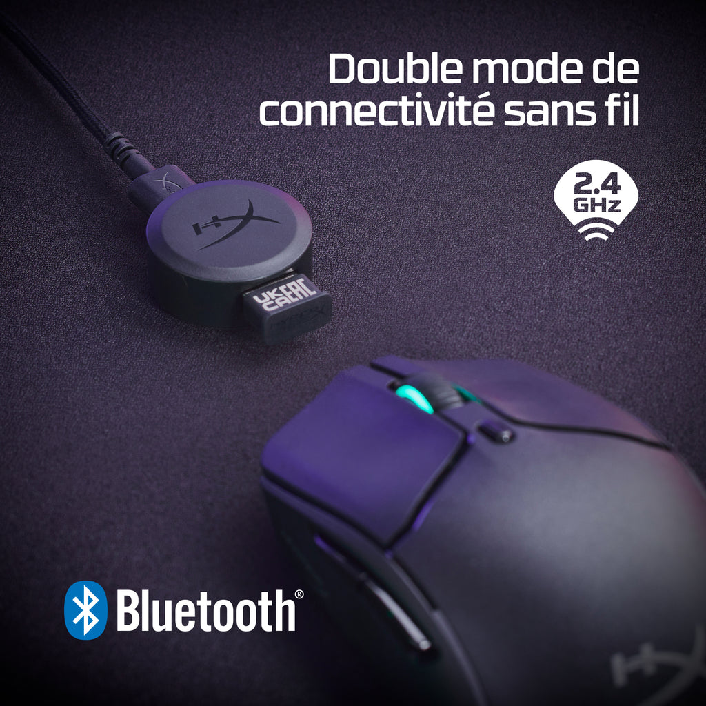 HyperX Pulsefire Haste 2 - Souris sans fil gaming (blanc)
