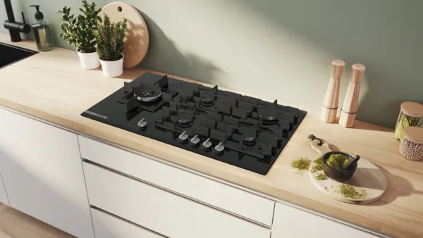 Bosch Bosch Serie 8 PRS9A6H40 plaque Noir Intégré 90 cm Gaz 5 zone(s)