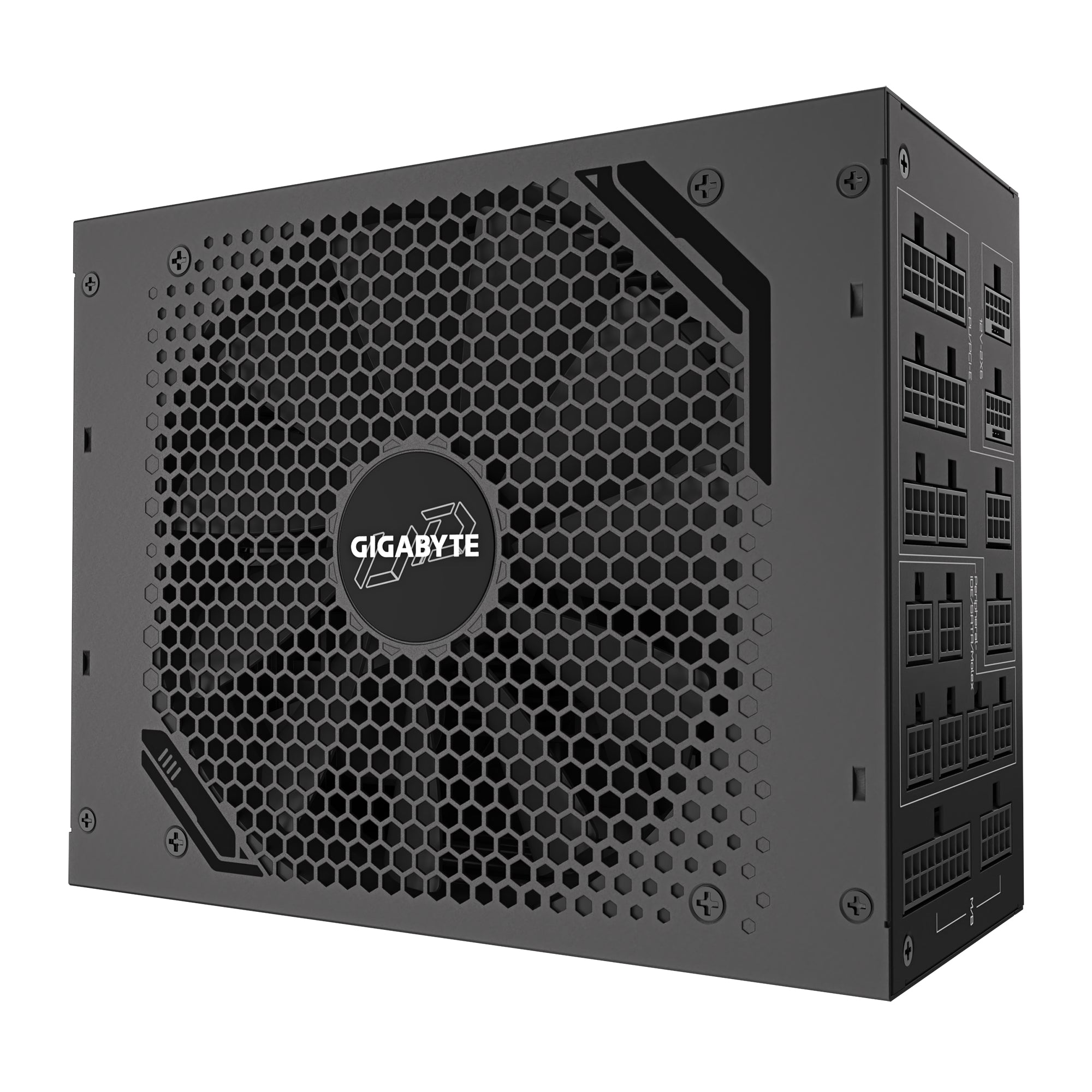 GIGABYTE UD1600PM PG5 AI TOP Bloc d'Alimentation - PCIe 5.0, 80 PLUS Platinum, Design entièrement modulaire, Ventilateur 120 mm, Compatible ATX 3.1, Prise EU