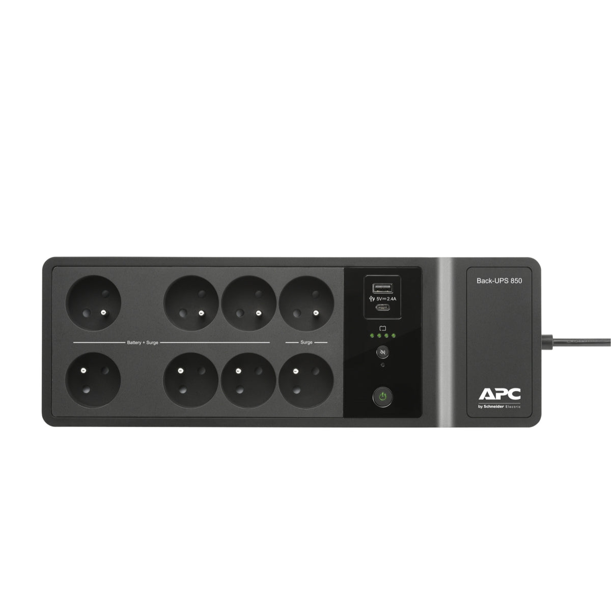 APC Back-UPS BE850G2-FR - Onduleur 8x broches terre (Belgique), 850VA, 2 chargeurs USB, 1 port data USB - vue 4