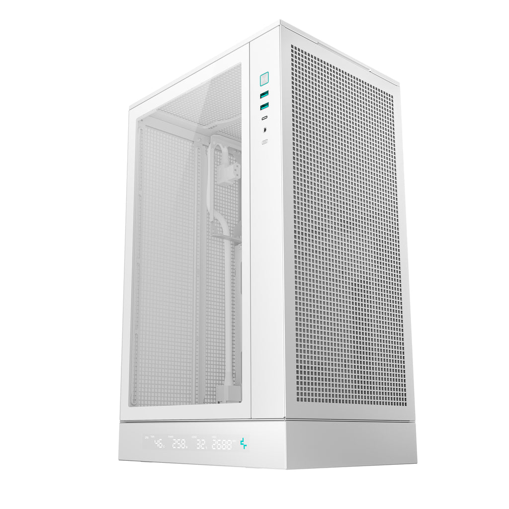 DeepCool CH270 DIGITAL Boîtier Tour Mini-ITX/Micro-ATX, Blanc, sans Alimentation