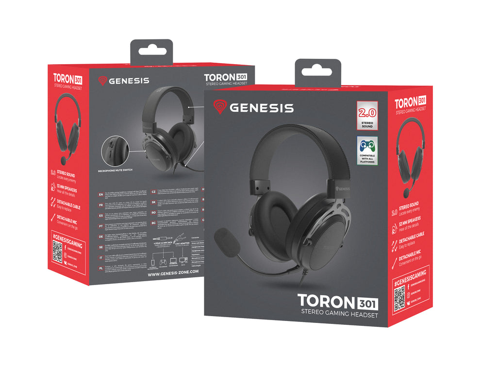 GENESIS Toron 301 Casque Avec fil Arceau Gaming Noir