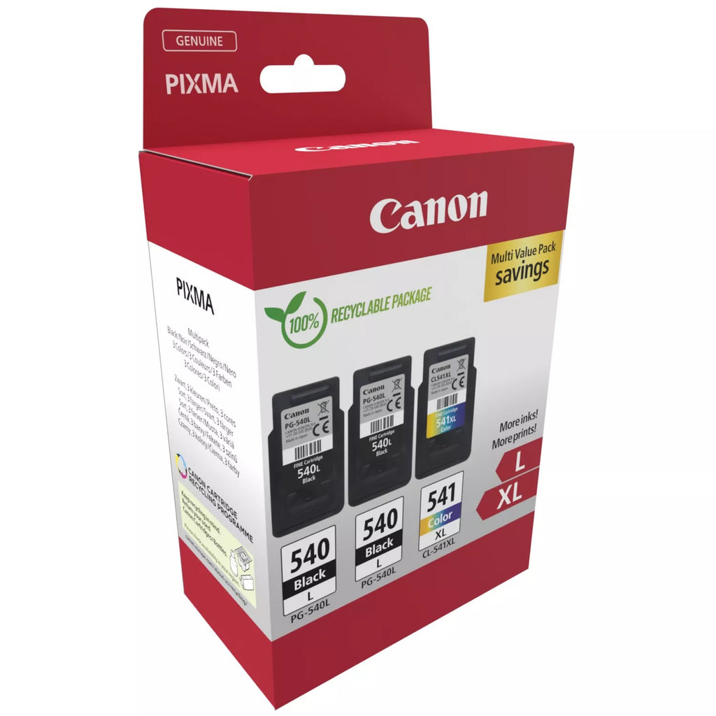 Canon 5224B017 Cartouches d'Encre Originales, Noir, Cyan, Magenta, Jaune, Pack de 2