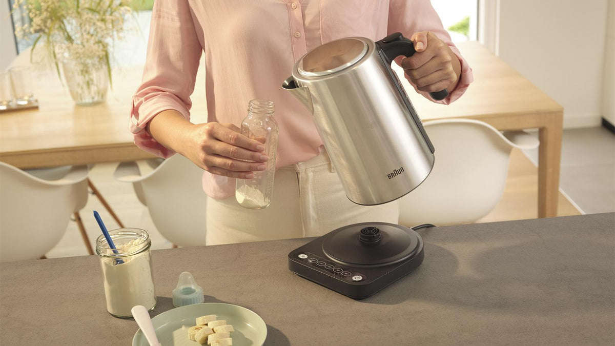 Braun WK 5205 BK bouilloire 1,7 L 2200 W Noir, Acier inoxydable