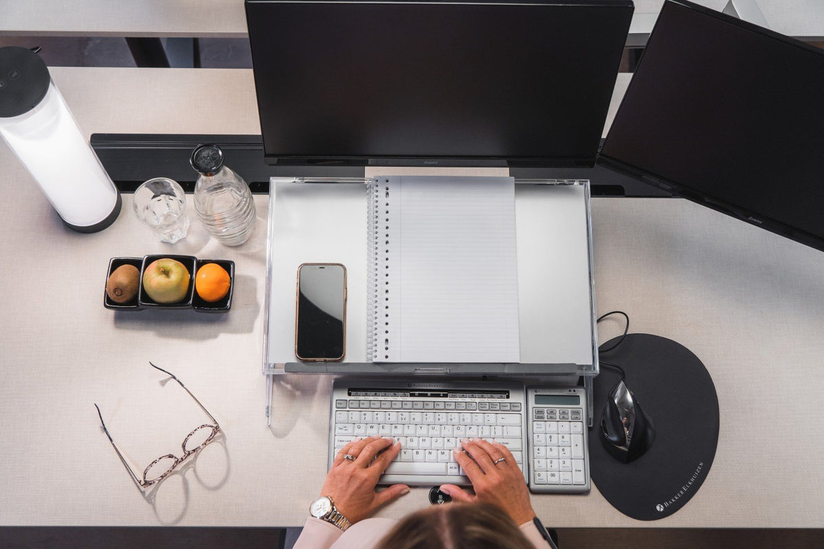 Porte-documents FlexDesk 640 avec ComfortRead, Gris Transparent