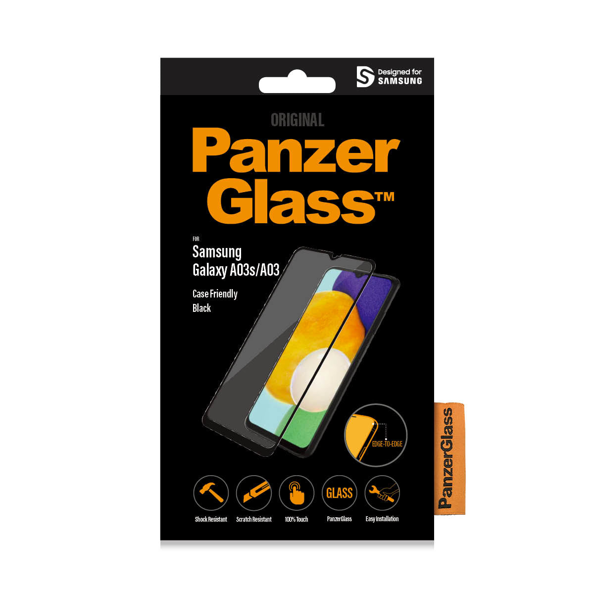 PanzerGlass Protection d'écran en Verre Trempé pour Samsung Galaxy A03s et A03, Transparent