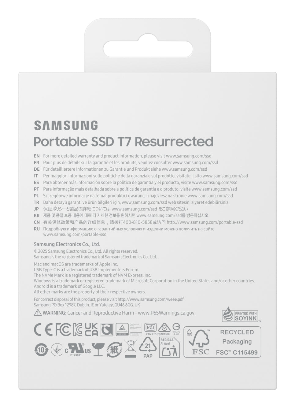 Samsung SSD Externe T7 Resurrected 1To