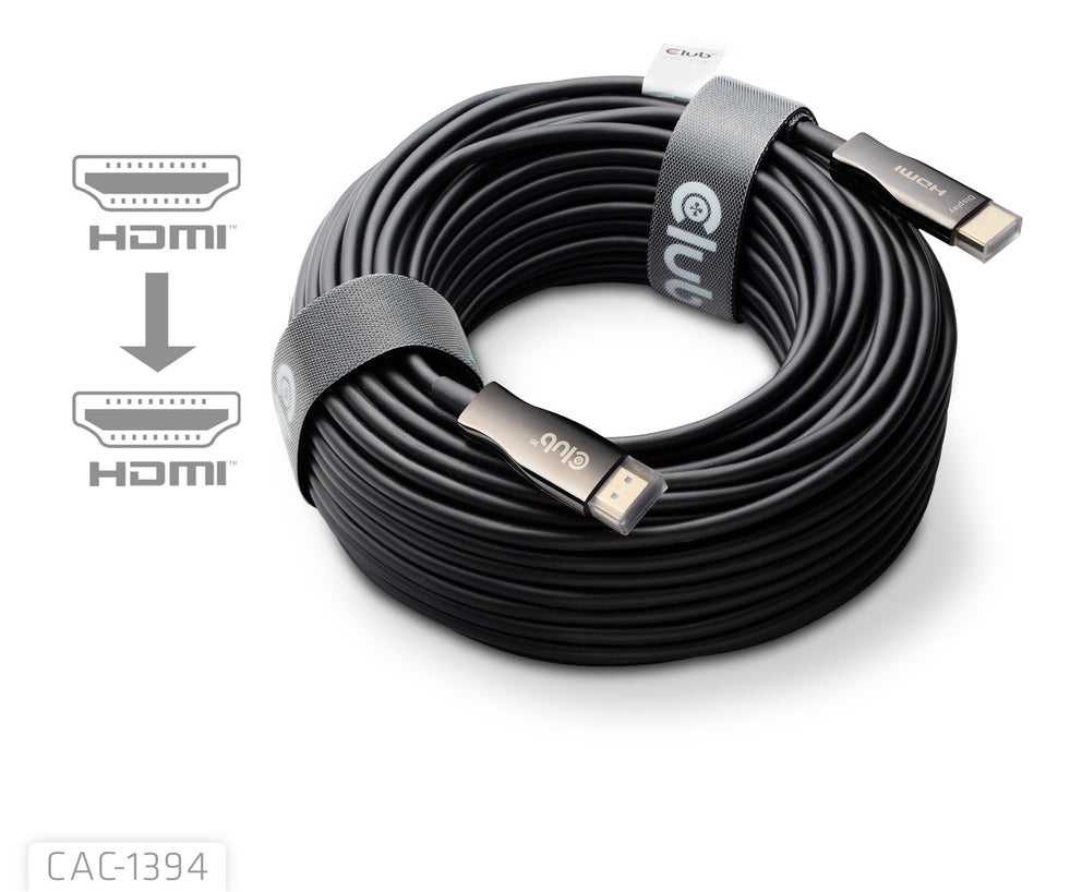 CLUB3D CAC-1394 Câble HDMI 2.1 Ultra High Speed, 100 m, Type A Standard, Noir