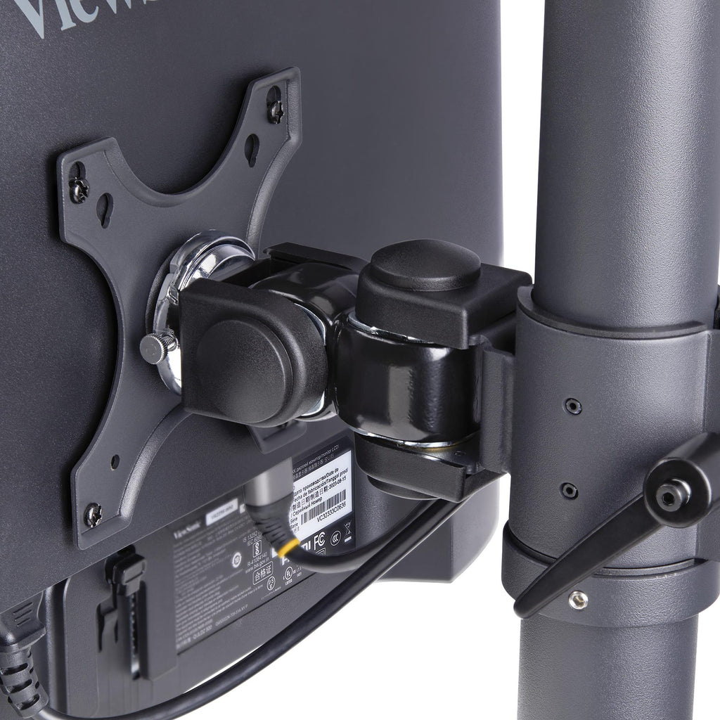 StarTech.com Support de Bureau pour 2 Moniteurs Empilés Verticalement jusqu'à 49", Capacité 32kg, Pince en C, VESA