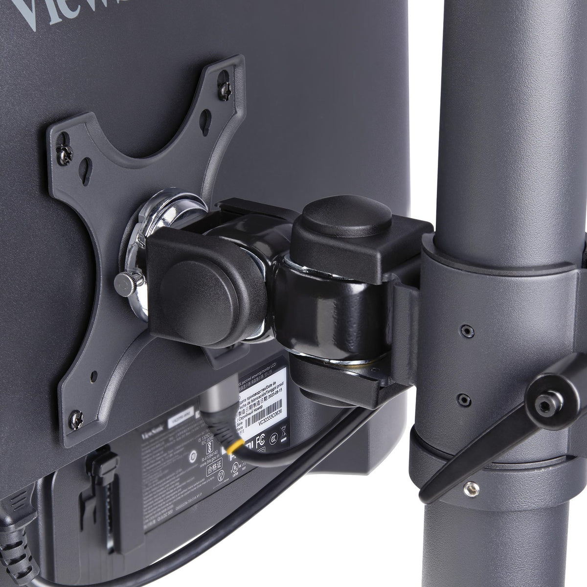 StarTech.com Support de Bureau pour 2 Moniteurs Empilés Verticalement jusqu'à 49", Capacité 32kg, Pince en C, VESA