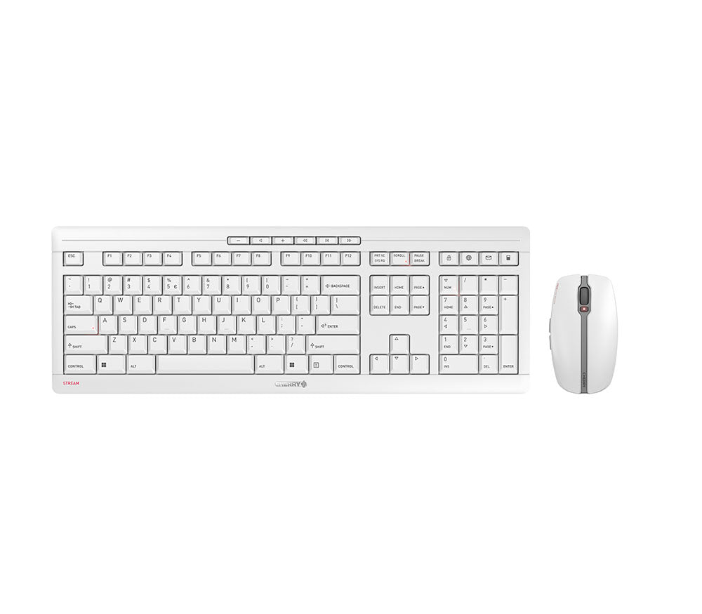 CHERRY Stream Desktop Ensemble Clavier et Souris sans fil RF, QWERTY Anglais US, Gris