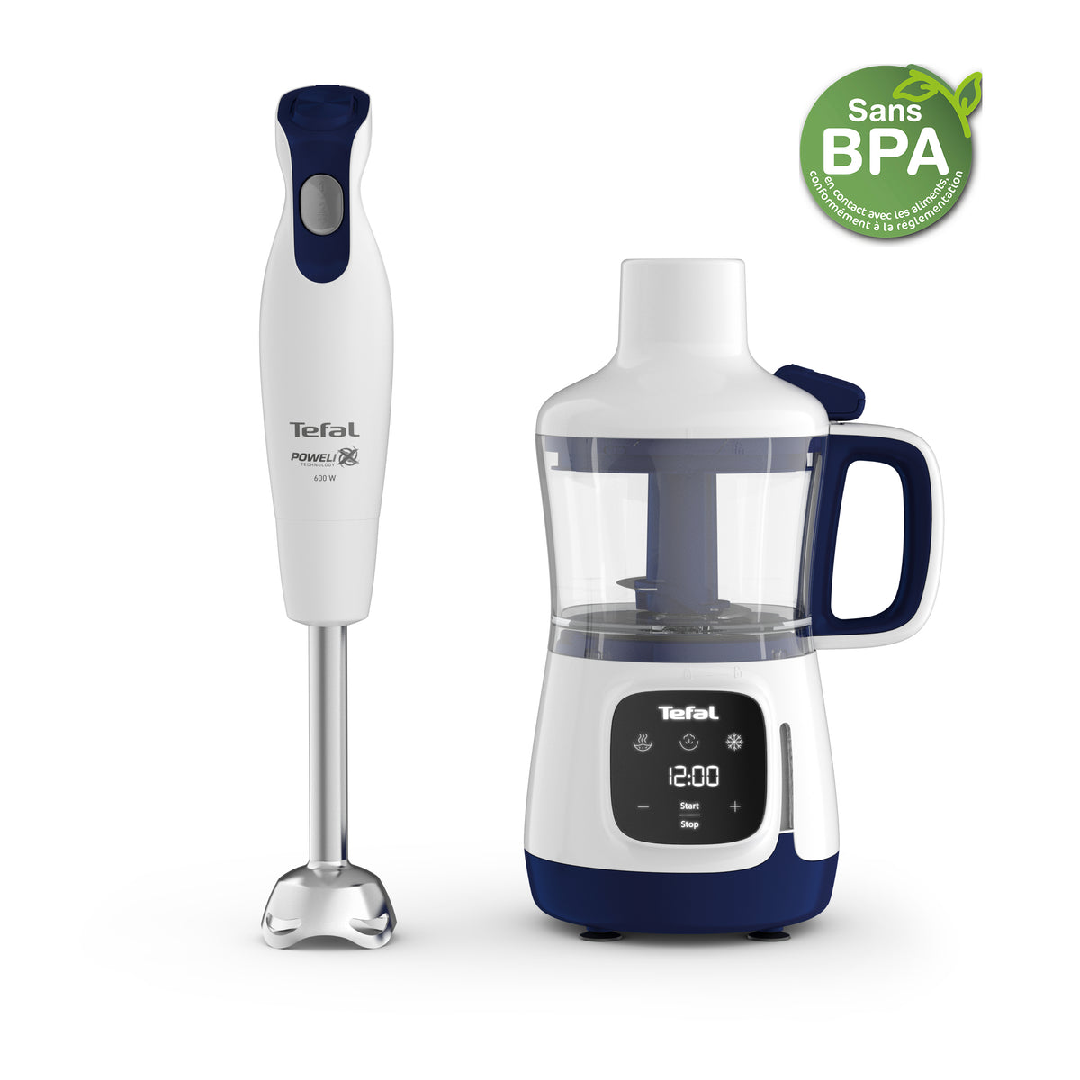 Tefal Yummy Gourmet HB55W4 Mixeur de cuisine 600 W, 0,8 L, Blanc
