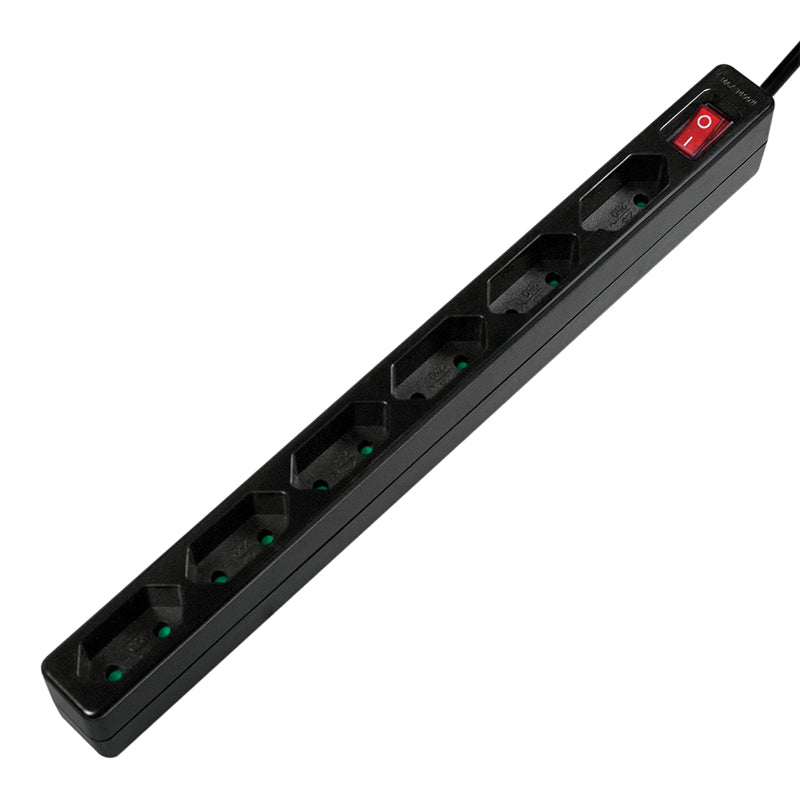 LogiLink LPS232B multiprise 1,5 m 6 sortie(s) CA Intérieure Noir